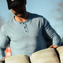 Men'S Vapor Long Sleeve Henley